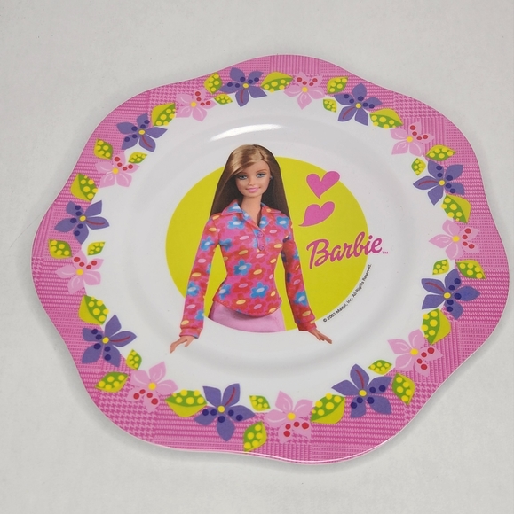 Vintage Barbie 3 Piece Melamine Dish Set Y2k 90s Nostalgia - Picture 3 of 3